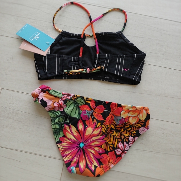 O'Neill NEW girls Tropical Keyhole Tankini Swimsuit Set - Picture 7 of 16